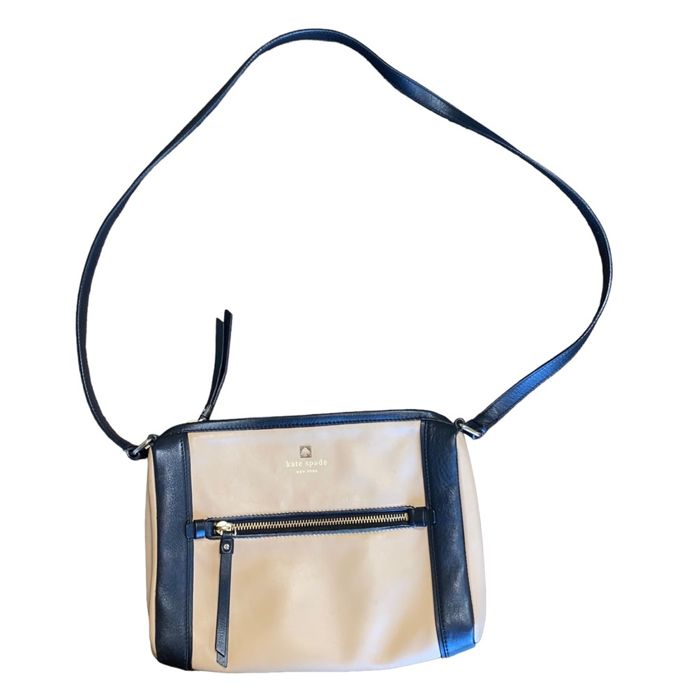 Kate Spade Black and Tan Leather Crossbody Purse